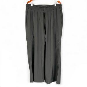 LIVI 18/20 Black Wide Leg Pull On Elastic Waist Drawstring Cargo Track Pants